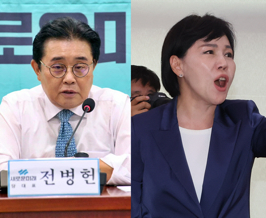 왼쪽부터 더불어민주당 친문(親문재인)계 출신의 전병헌 새로운미래 대표, 문재인 정부 마지막 국민권익위원장에 임명됐던 전현희 현 민주당 의원.<전병헌 전 국회의원 페이스북 사진·연합뉴스 사진 갈무리>